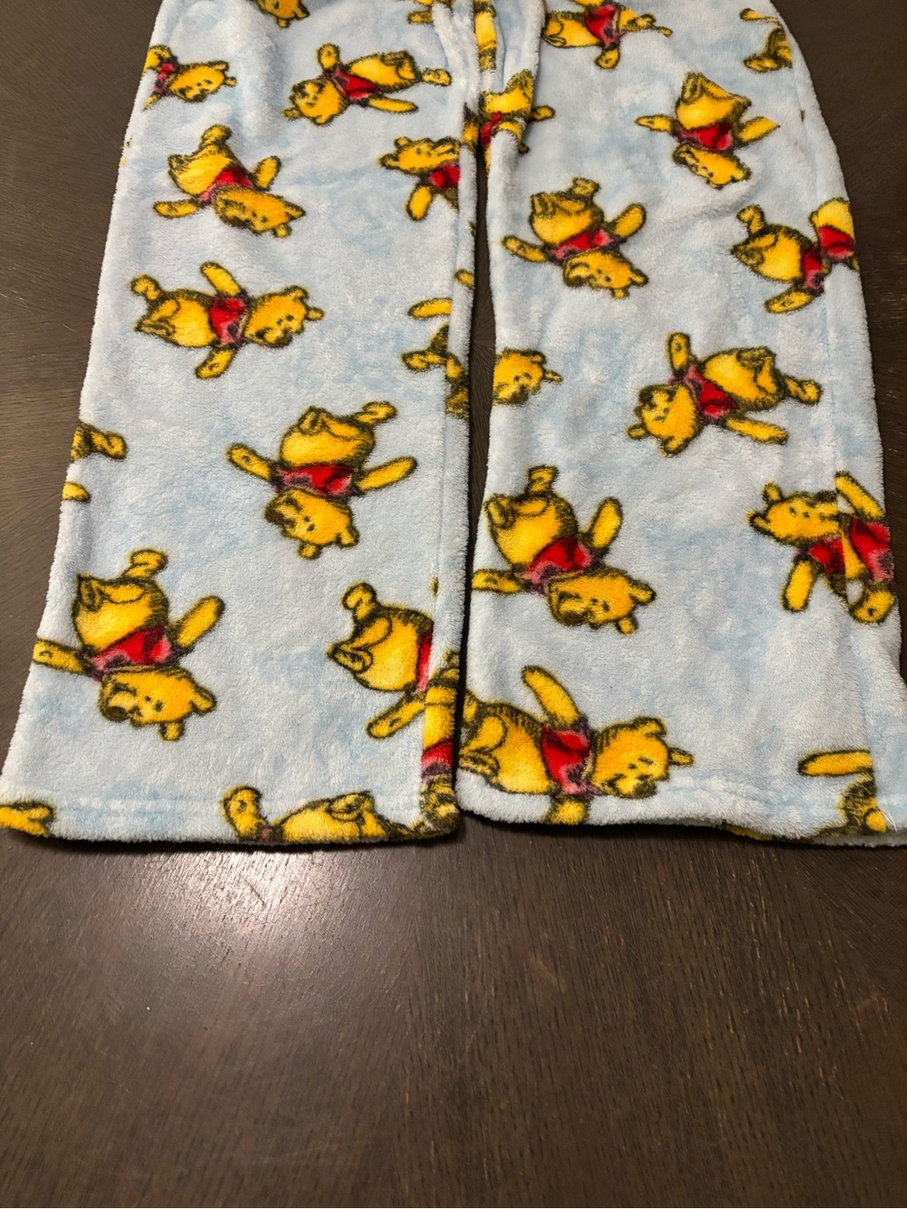 Disney Winnie the Pooh Light Blue & Yellow Fleece Pajama Pants - Picture 2 of 4